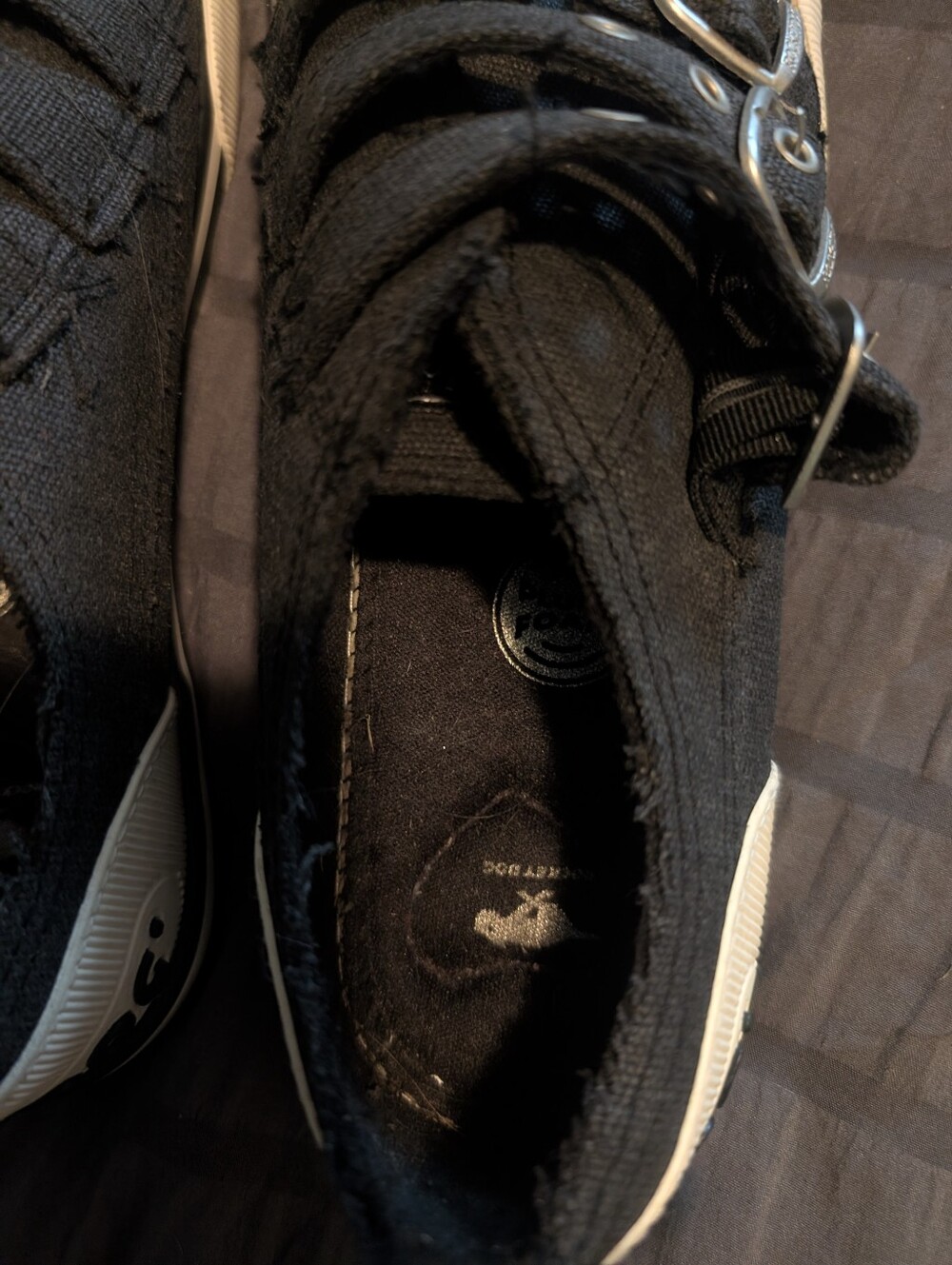 Rocket Dog Black Canvas Buckle Sneakers with White Toe - Picture 5 of 6